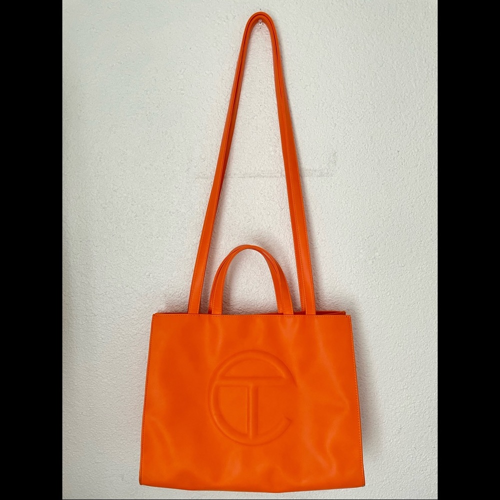 Medium Orange Telfar Shopping Bag